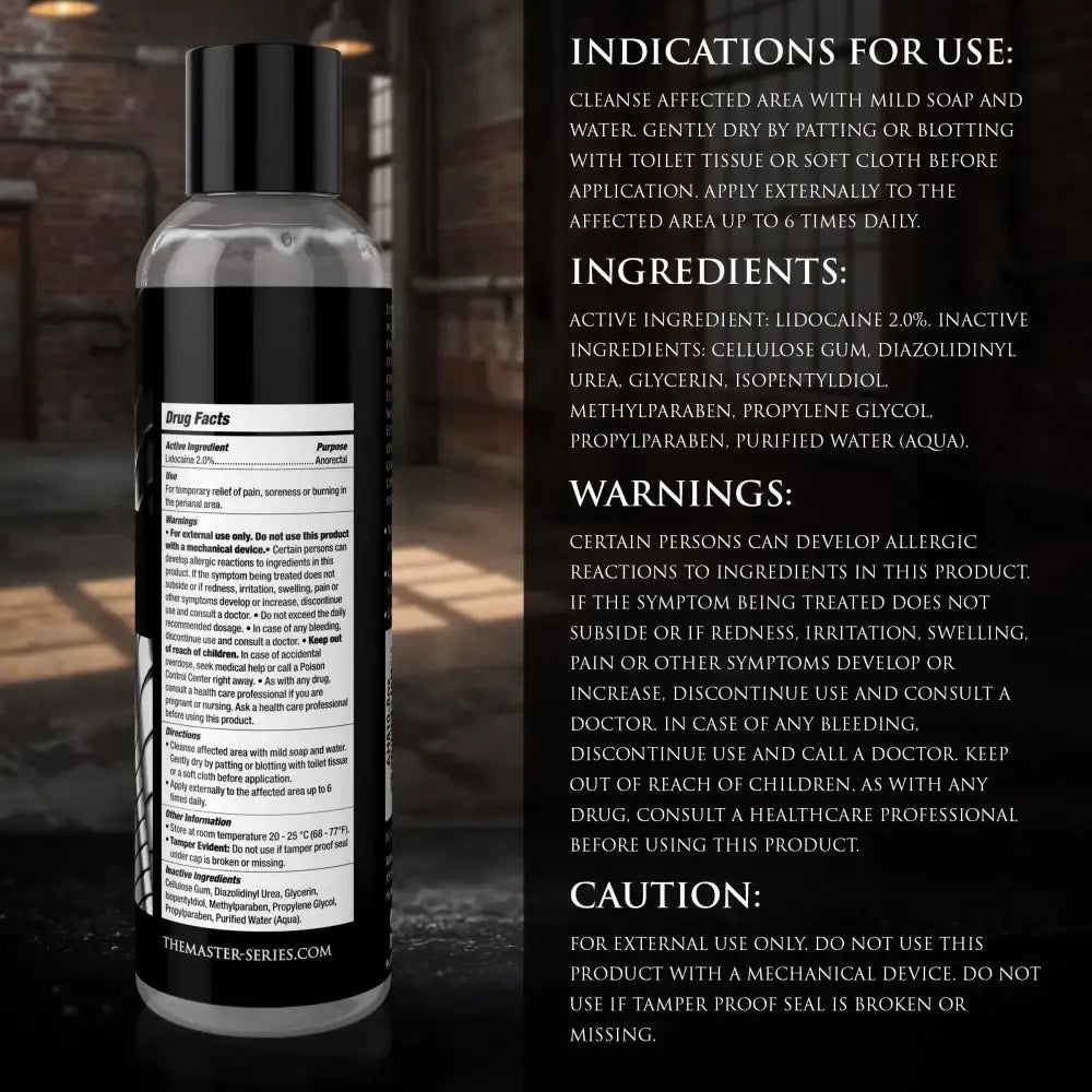 Premium Fisting 2% Lidocaine Anal Lubricant