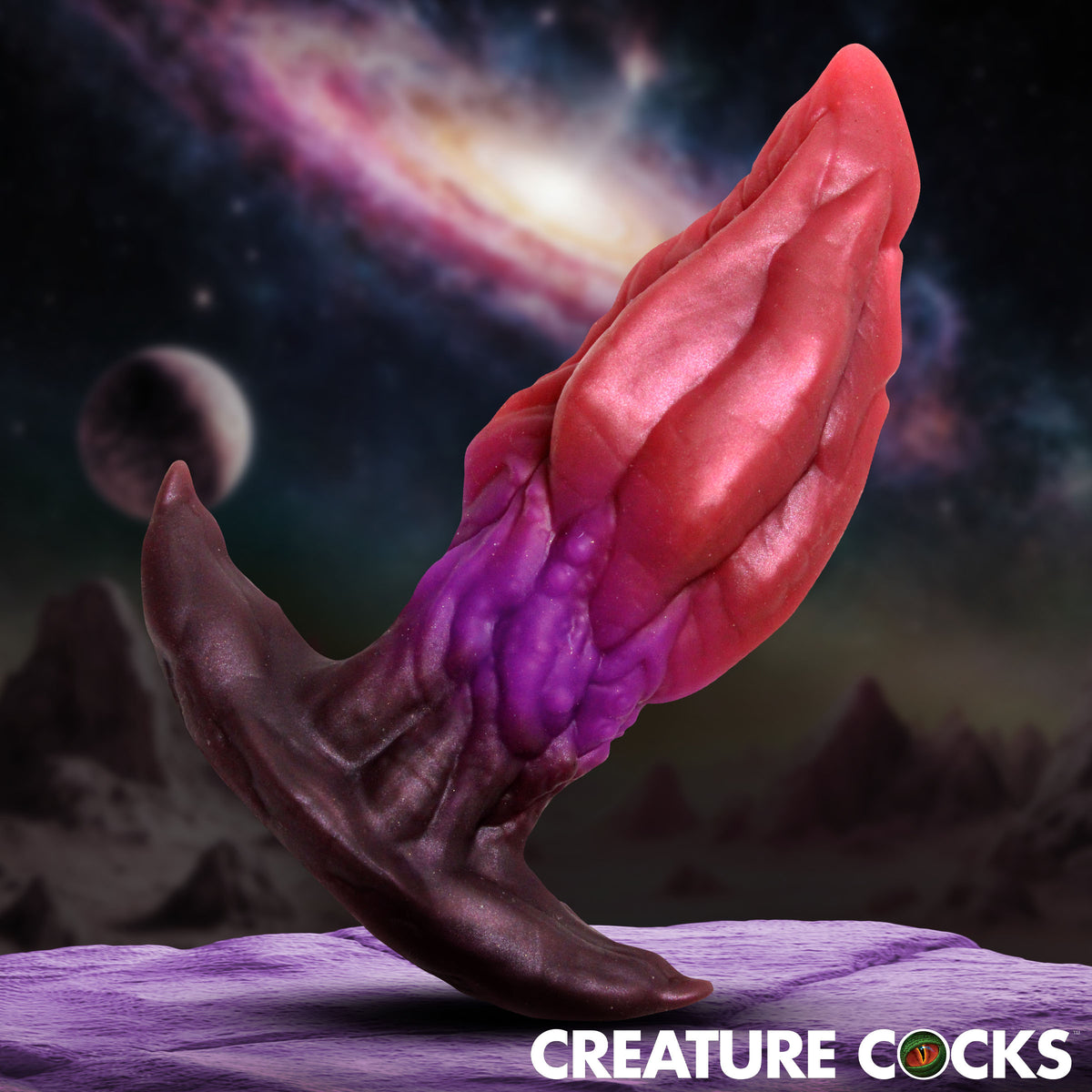 Crawler Ribbed Silicone Fantasy Butt Plug in Medium