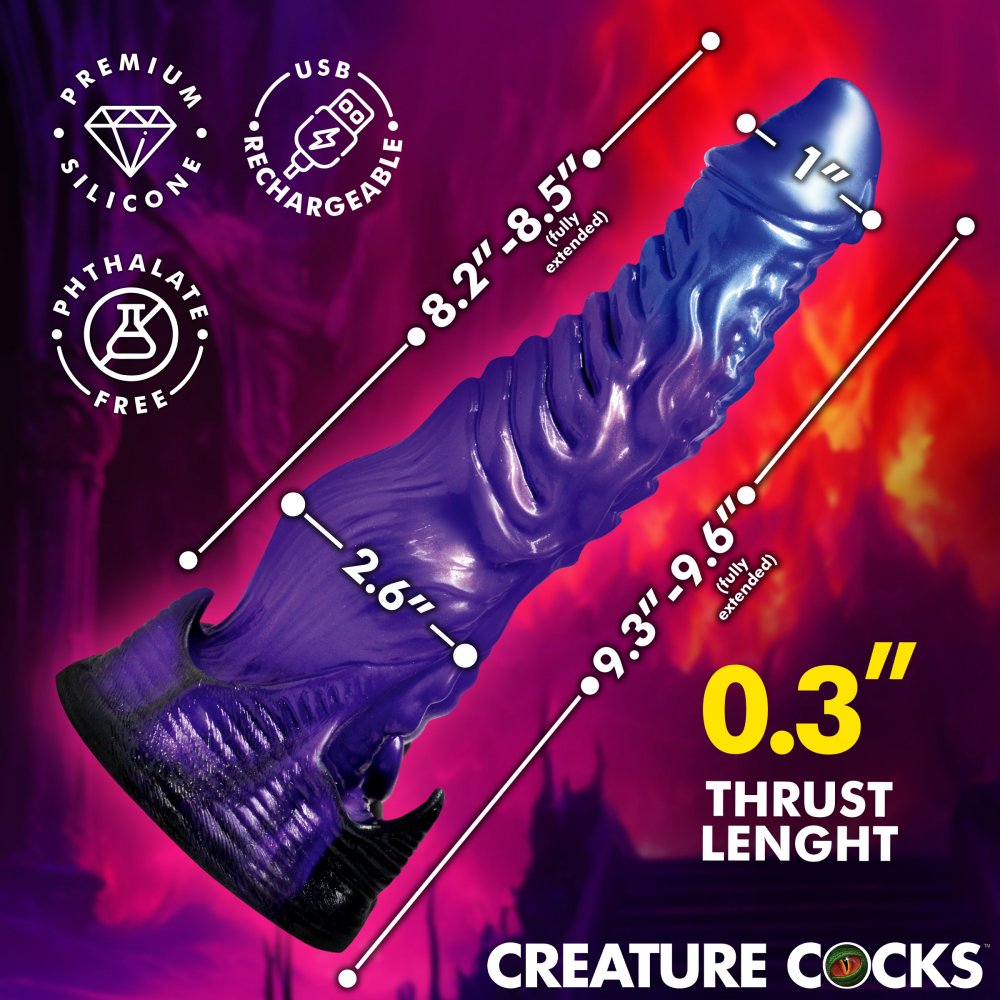 Diabolos 9.3 Inch Thrusting & Vibrating Monster Dildo w/ Remote & Suction Cup