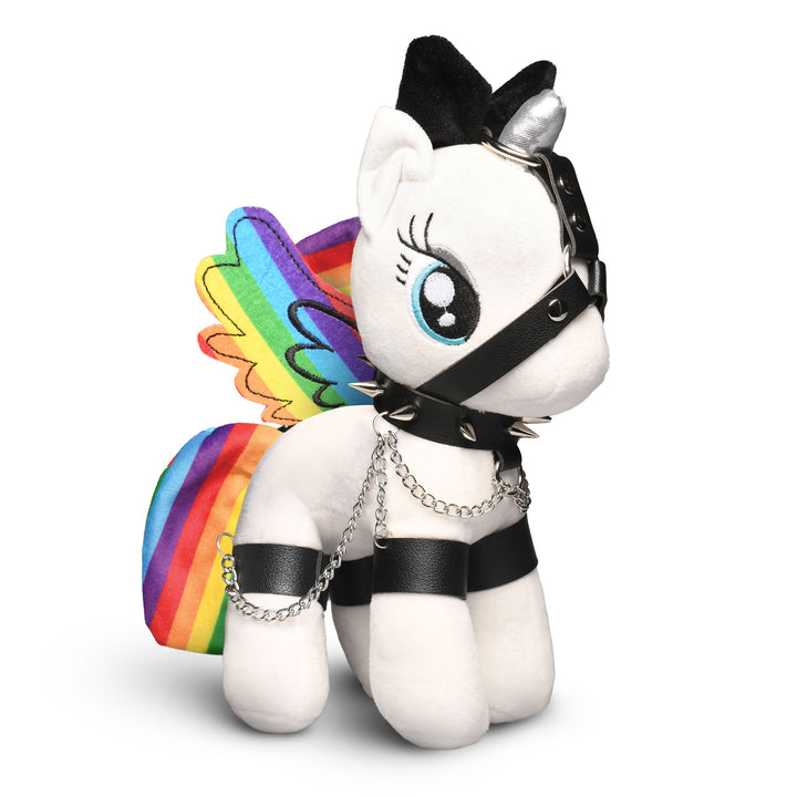 Bondage Pony Adult Novelty Plush with Harness in Prism Pearl