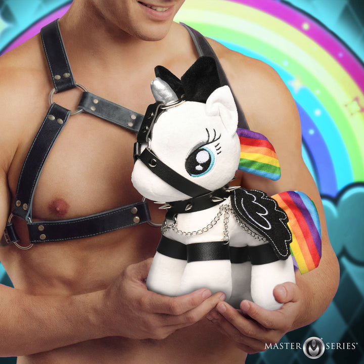 Bondage Pony Adult Novelty Plush with Harness in Prism Pearl