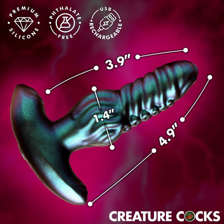 Octo-Squirm Vibrating & Squirming Silicone Anal Plug