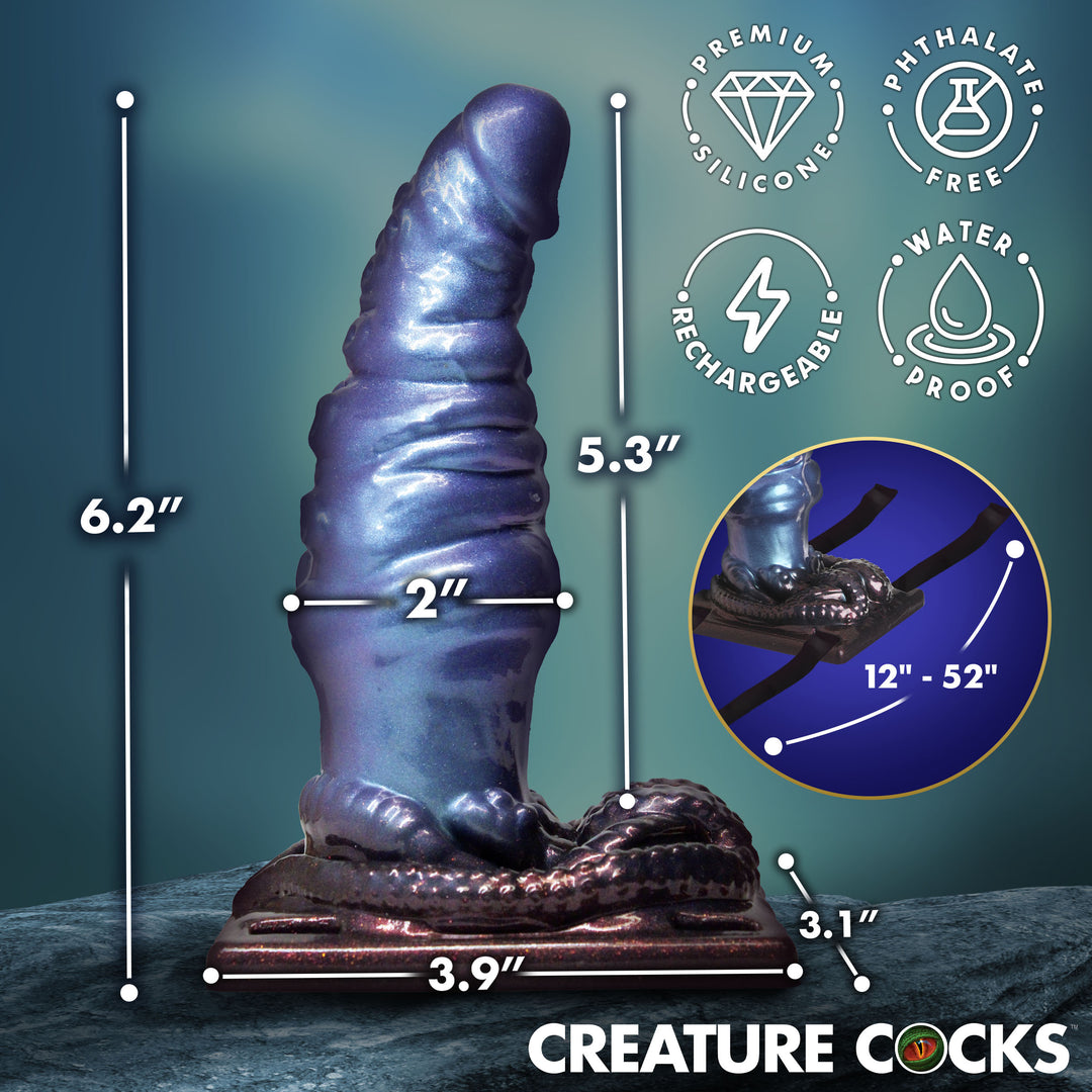 Creature Cocks Lord Neptune Vibrating Silicone Grinder with Strap
