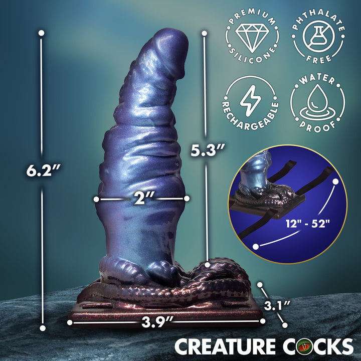 Creature Cocks Lord Neptune Vibrating Silicone Grinder with Strap