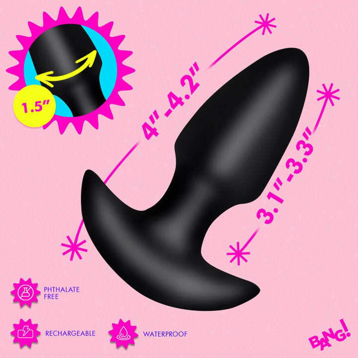 Backdoor Play Thrusting & Vibrating Silicone Butt Plug