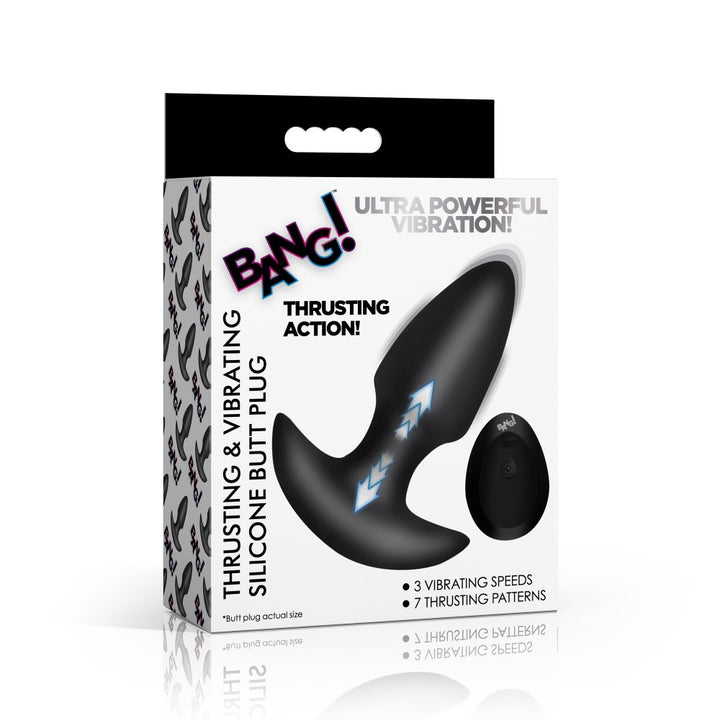 Backdoor Play Thrusting & Vibrating Silicone Butt Plug