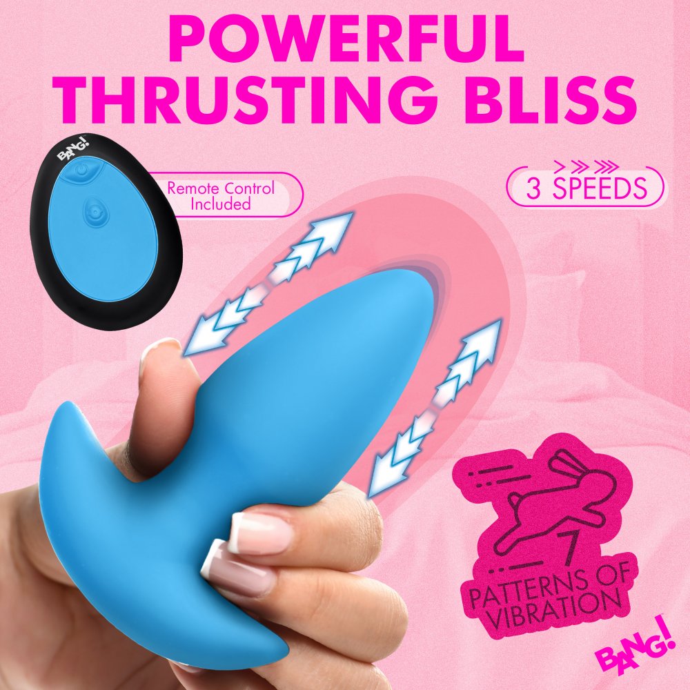Backdoor Play Thrusting & Vibrating Silicone Butt Plug