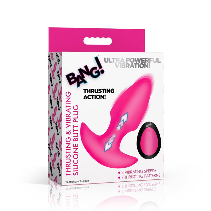 Backdoor Play Thrusting & Vibrating Silicone Butt Plug