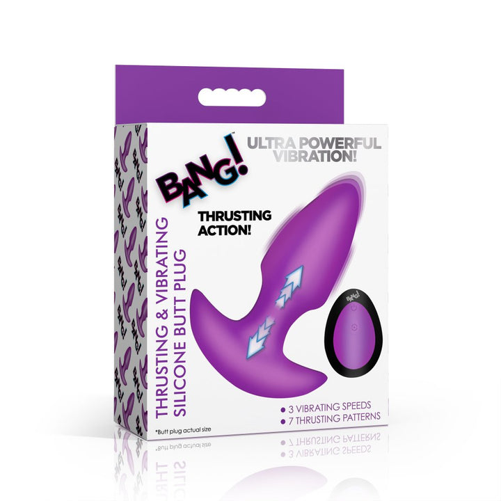 Backdoor Play Thrusting & Vibrating Silicone Butt Plug