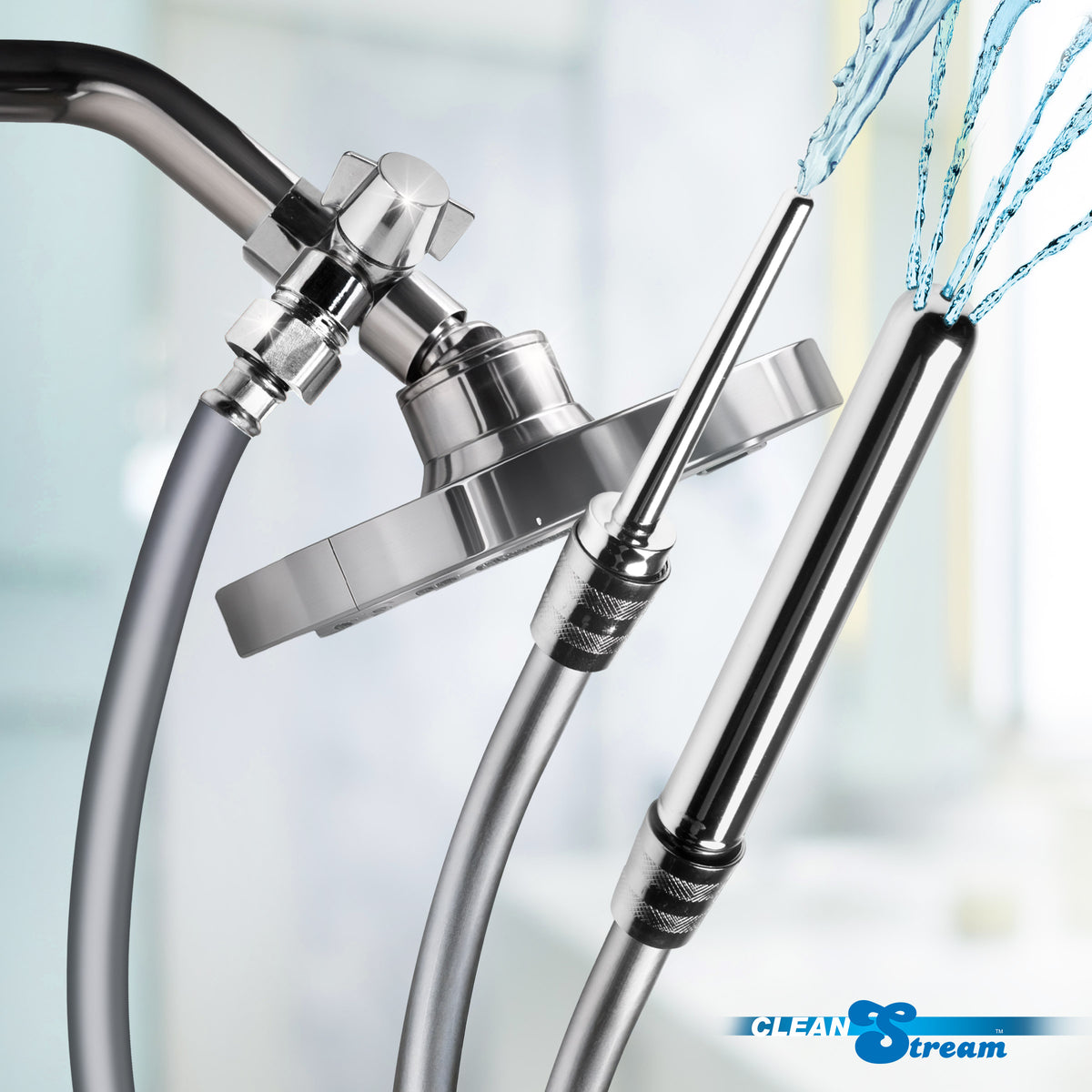 CleanStream Shower Enema Set with 2 Nozzles