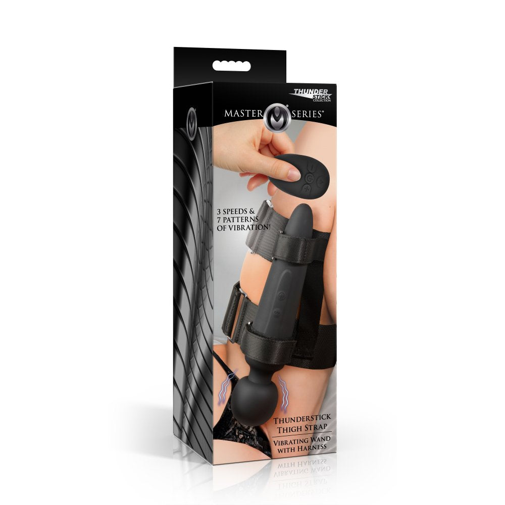 Thunderstick Vibrating Wireless Wand w/ Thigh Strap Harness