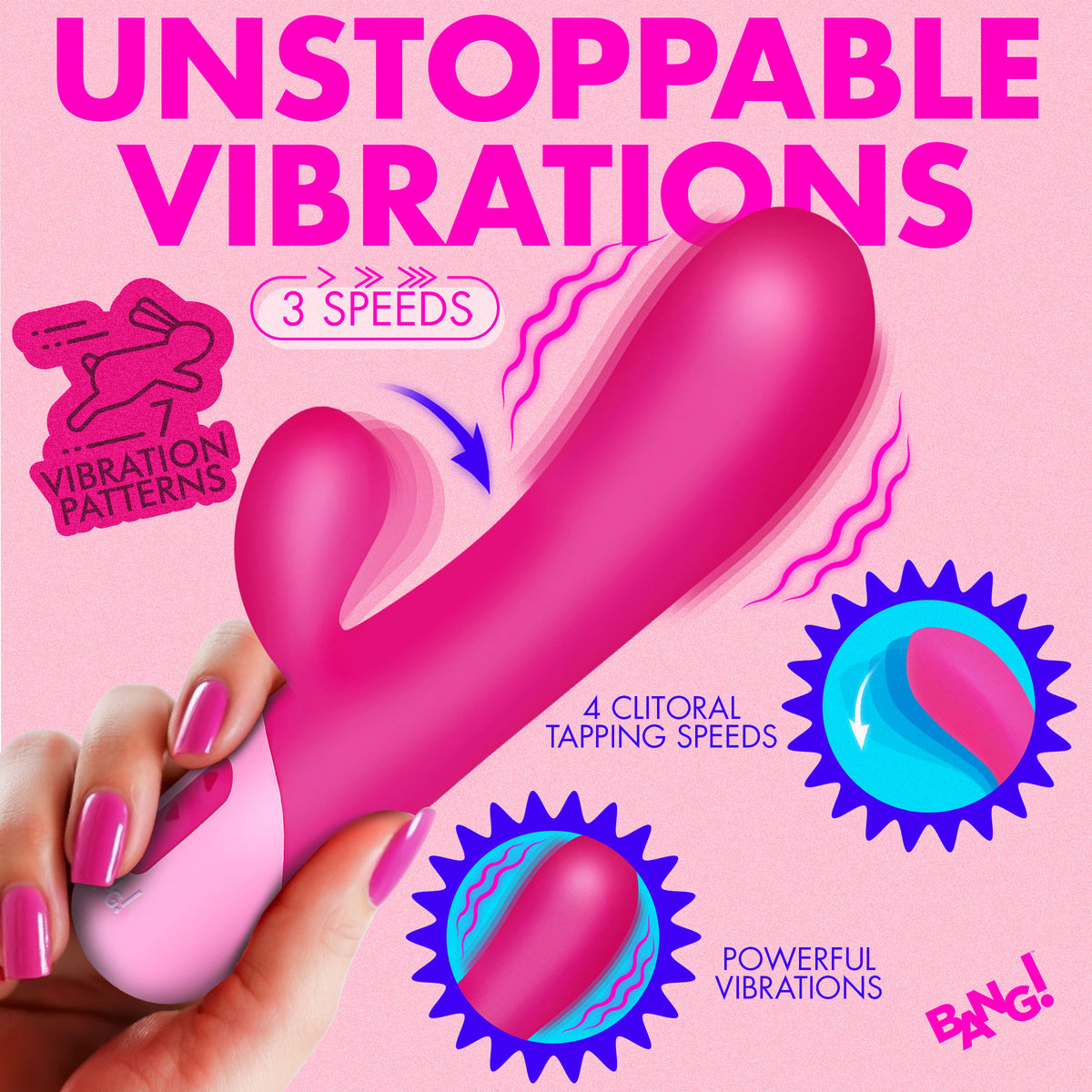 Bang! Clit Tapping Vibrating Rabbit Vibrator