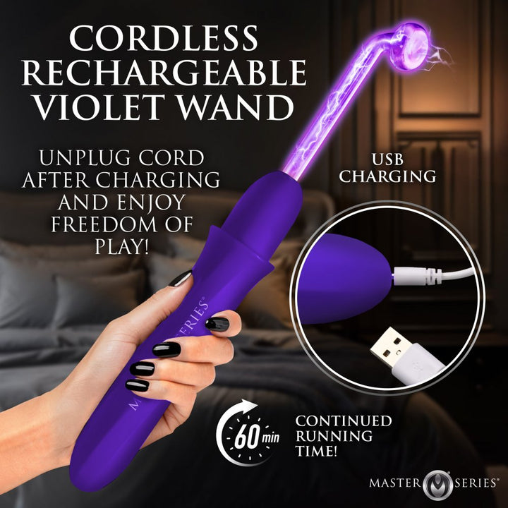 Elektrawand Rechargeable Electrosex Violet Wand w/ Attachments