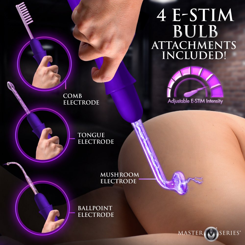 Elektrawand Rechargeable Electrosex Violet Wand w/ Attachments