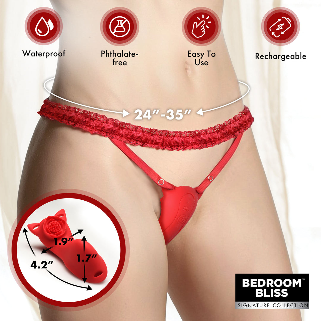 Textured Silicone Panty Vibe with Remote and Clip-In Panty