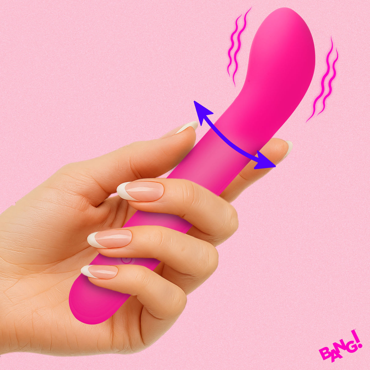 Bang! G-Spot Flexible Silicone Vibrator in Pink