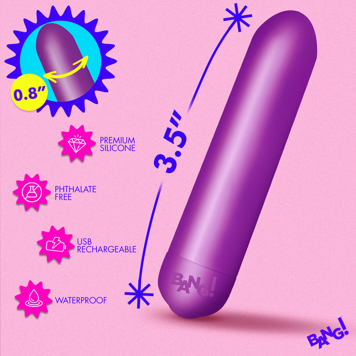 Bang! 3.5 Inch Rechargeable Silicone Bullet Vibrator