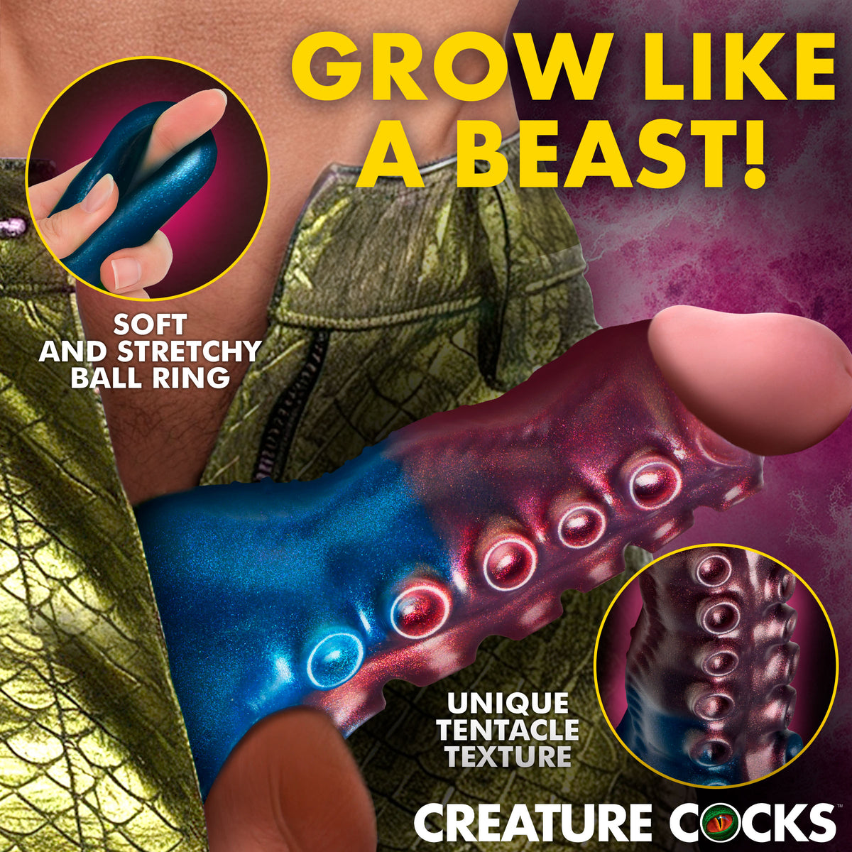 Tentagirth Tentacle Silicone Penis Enhancer with Ball Strap