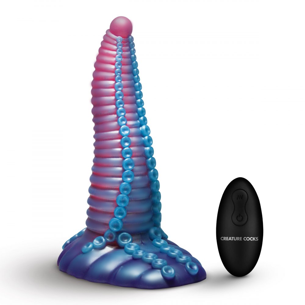 Mega-Tenta 7.9 Inch Vibrating Tentacle Dildo w/ Suction Base