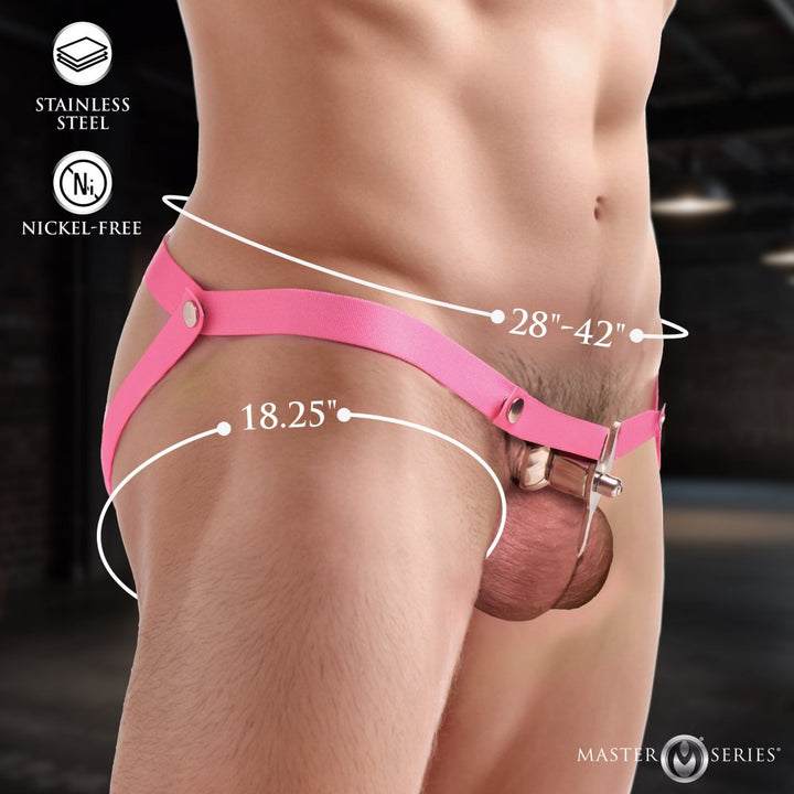 Sissy Vice Push-In Chastity Cage w/ Testicle Support