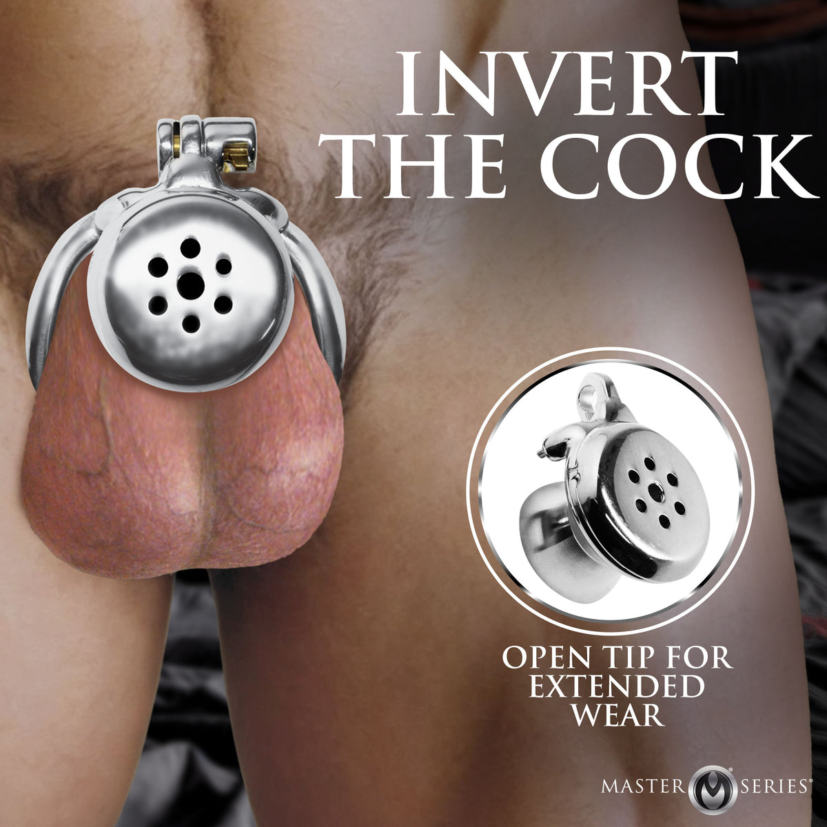 Inverted Chastity Cage with Lock and 2 Keys