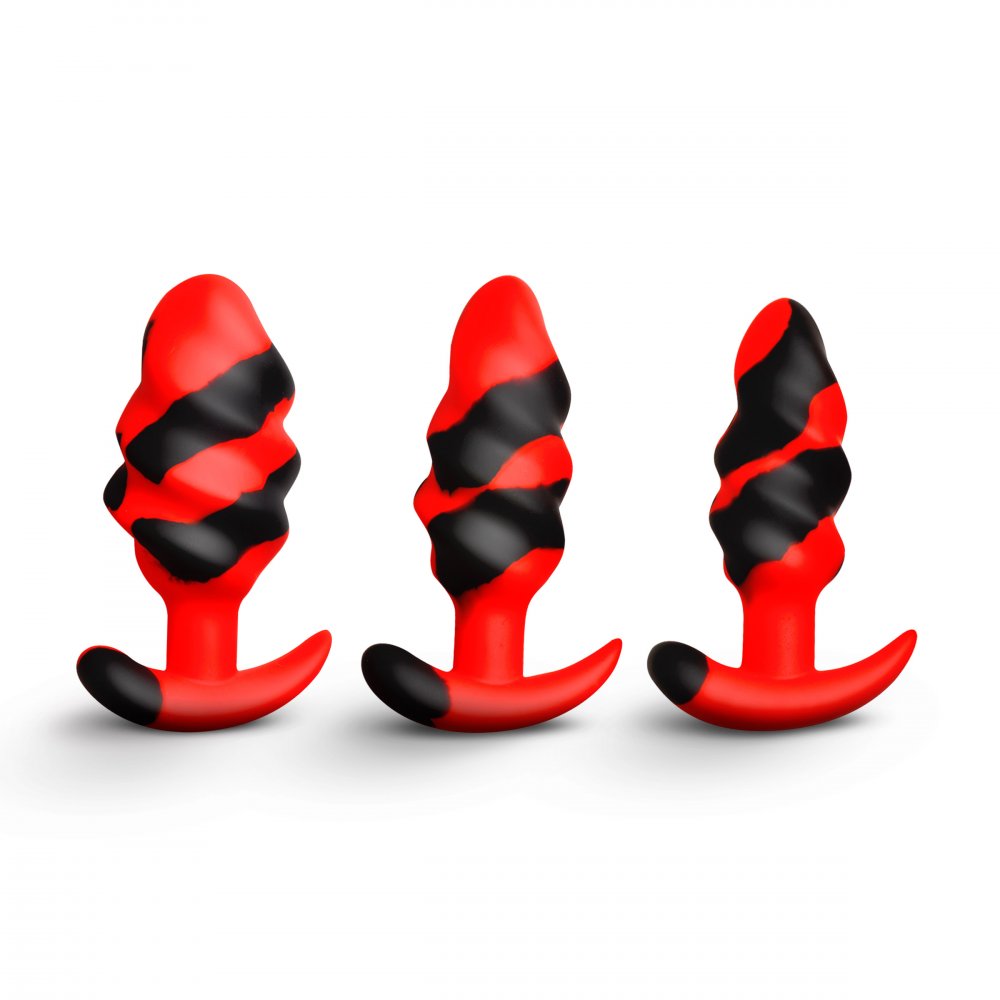 Dragon Trainer Silicone Butt Plug Set w/ Flared Bases