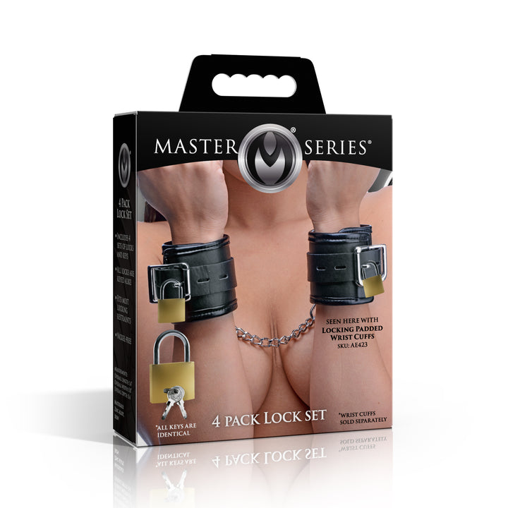 Master Series Keyed-Alike Padlock Set, 4 Pack