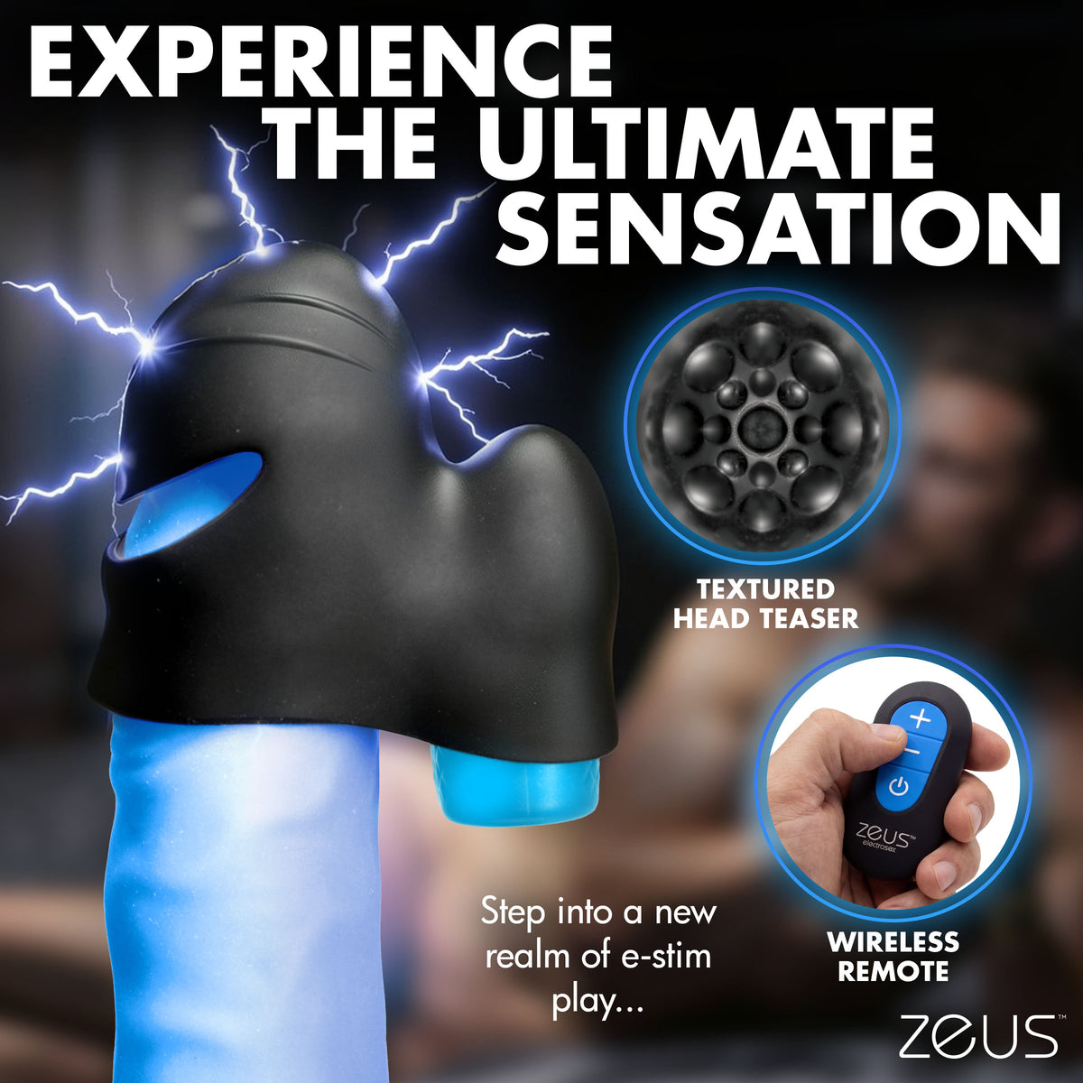 Zeus Anal Plug and Head Teaser E-Stim Kit with Remote