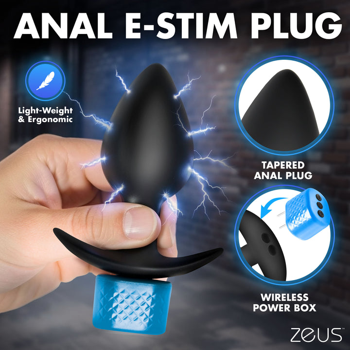Zeus Anal Plug and Head Teaser E-Stim Kit with Remote