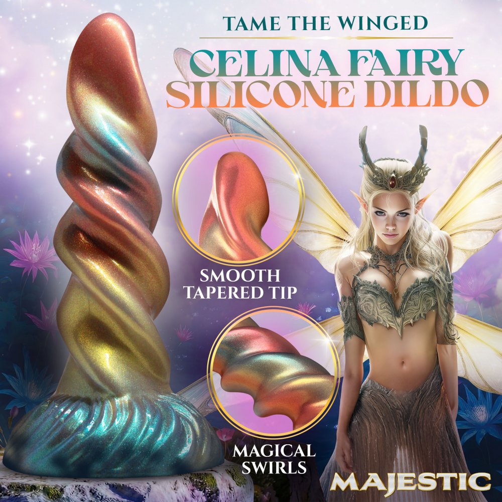 Celina Fairy 8 Inch Spiral Silicone Fantasy Dildo