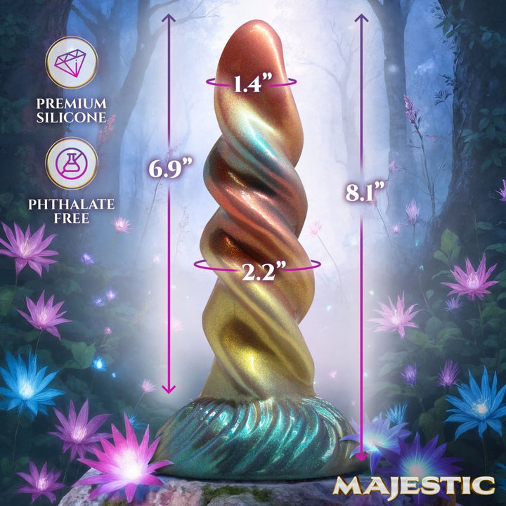 Celina Fairy 8 Inch Spiral Silicone Fantasy Dildo