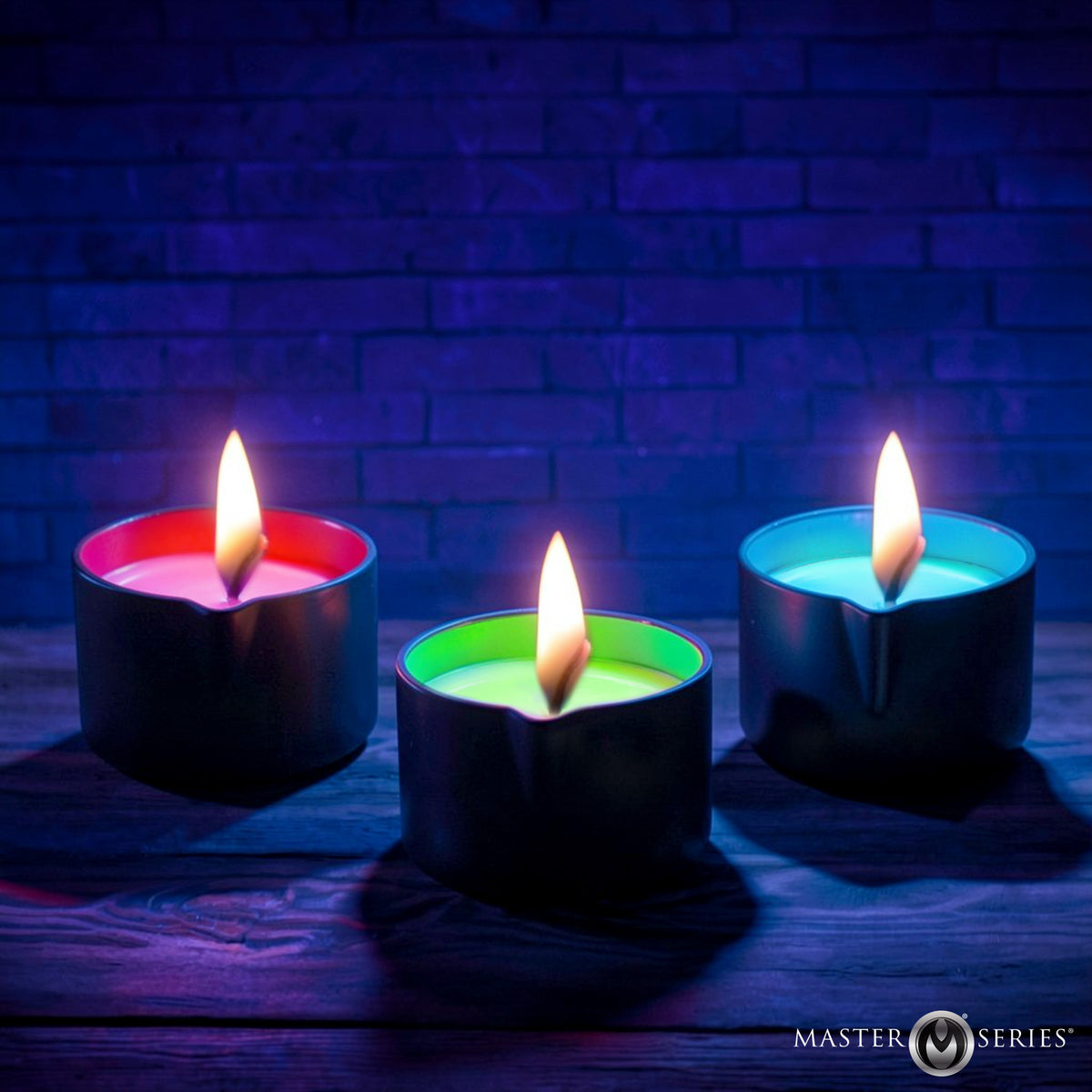 Wicked Wax Blacklight Reactive Drip Candles, Set of 3