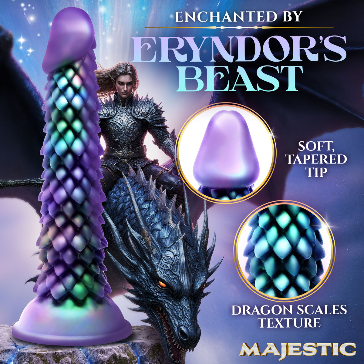 Eryndor Scaled Silicone Dragon Dildo with Suction Cup