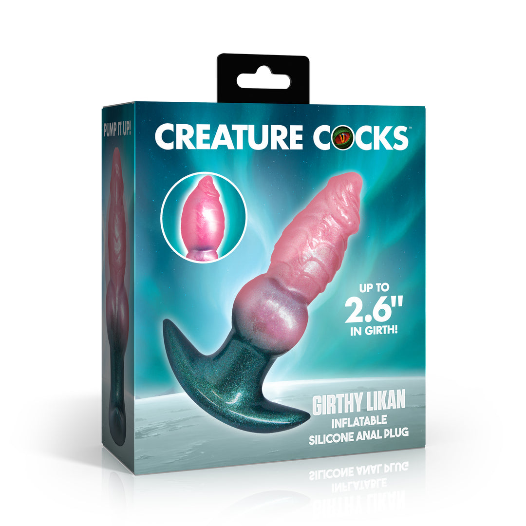Creature Cocks Girthy Likan Inflatable Silicone Anal Plug