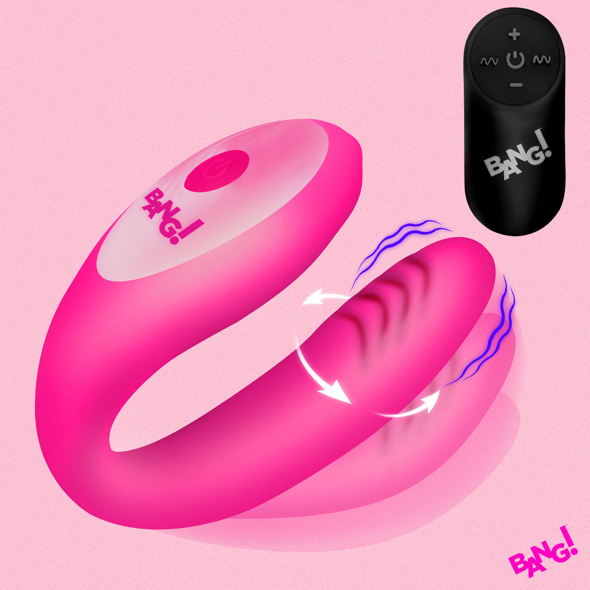 Bang! Gyrating G-Spot Vibrator with Remote Control in Pink