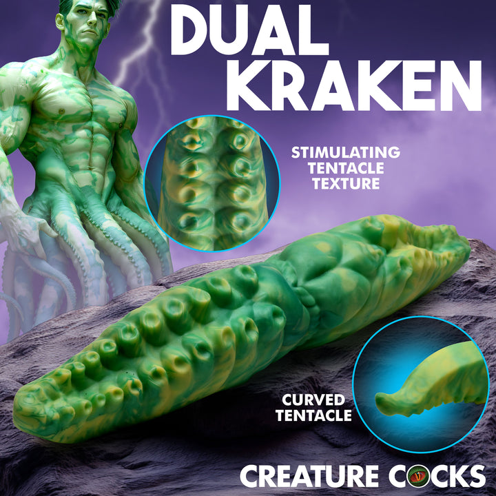 Double-Ended Kraken 13 Inch Silicone Tentacle Dildo