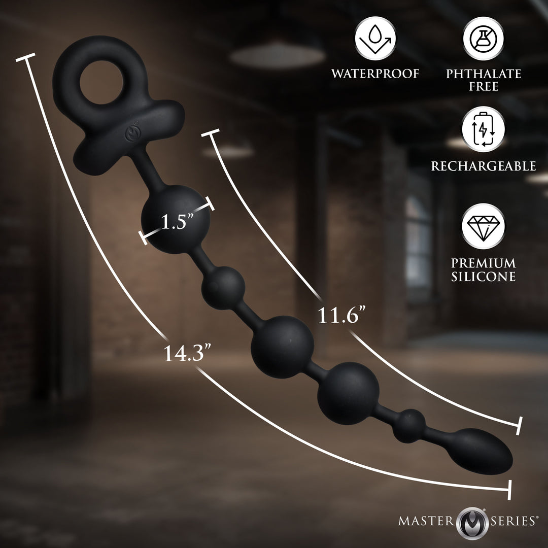 Master Series Balls Deep Vibrating Silicone Anal Beads