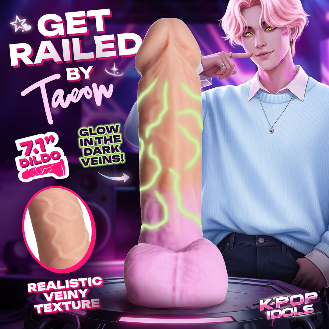 K-Pop Idols Taeon Silicone Dildo with Weighted Balls