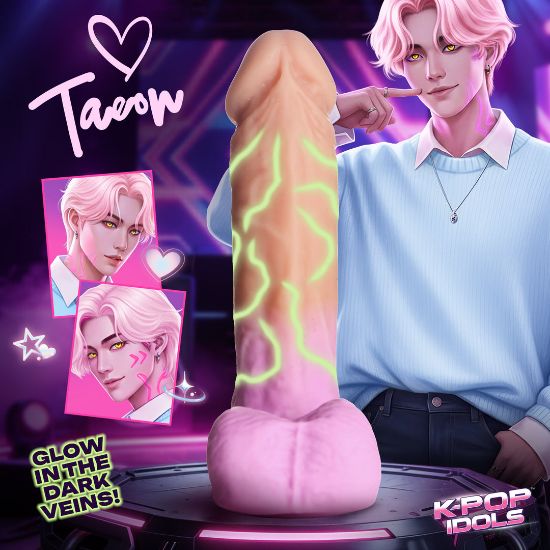 K-Pop Idols Taeon Silicone Dildo with Weighted Balls