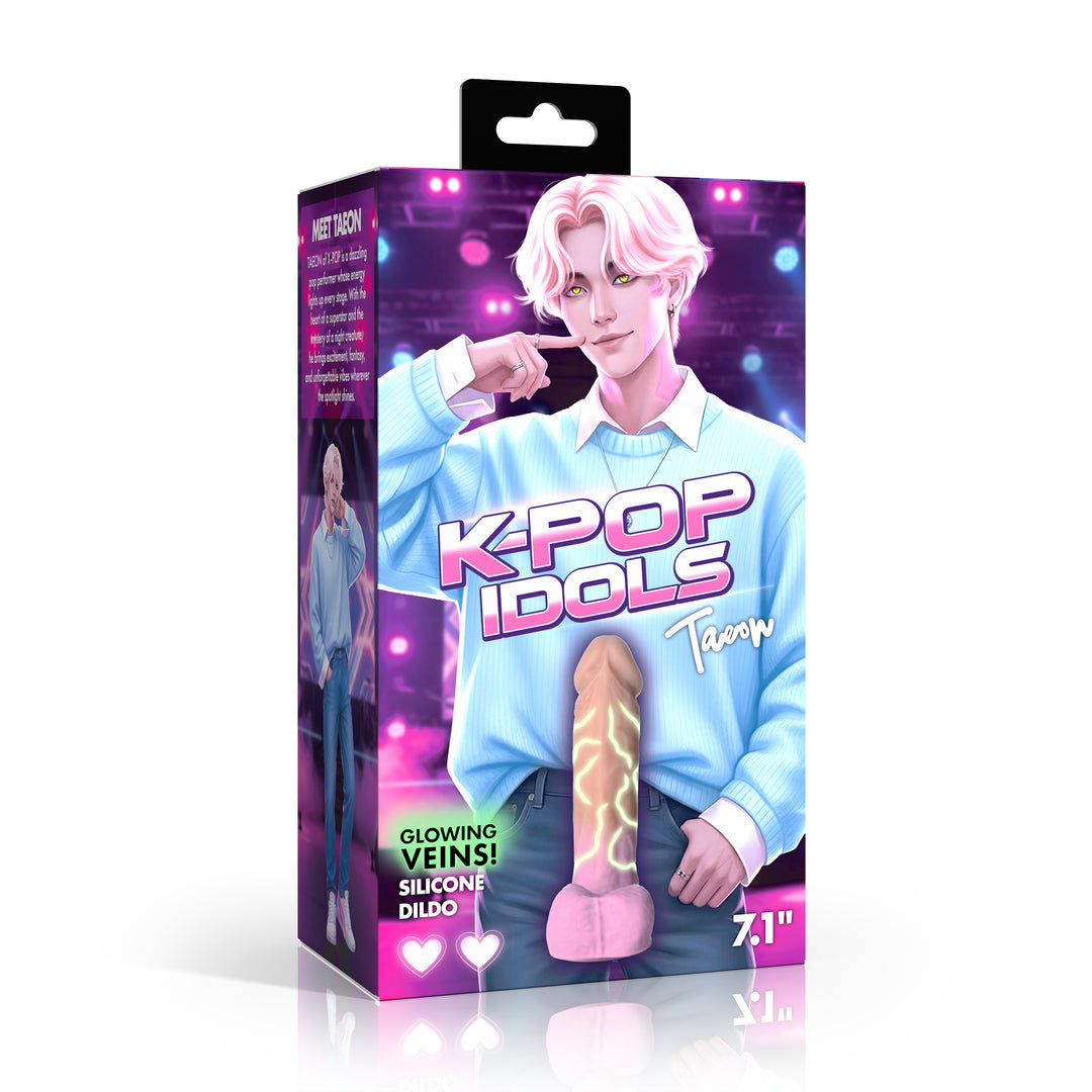 K-Pop Idols Taeon Silicone Dildo with Weighted Balls