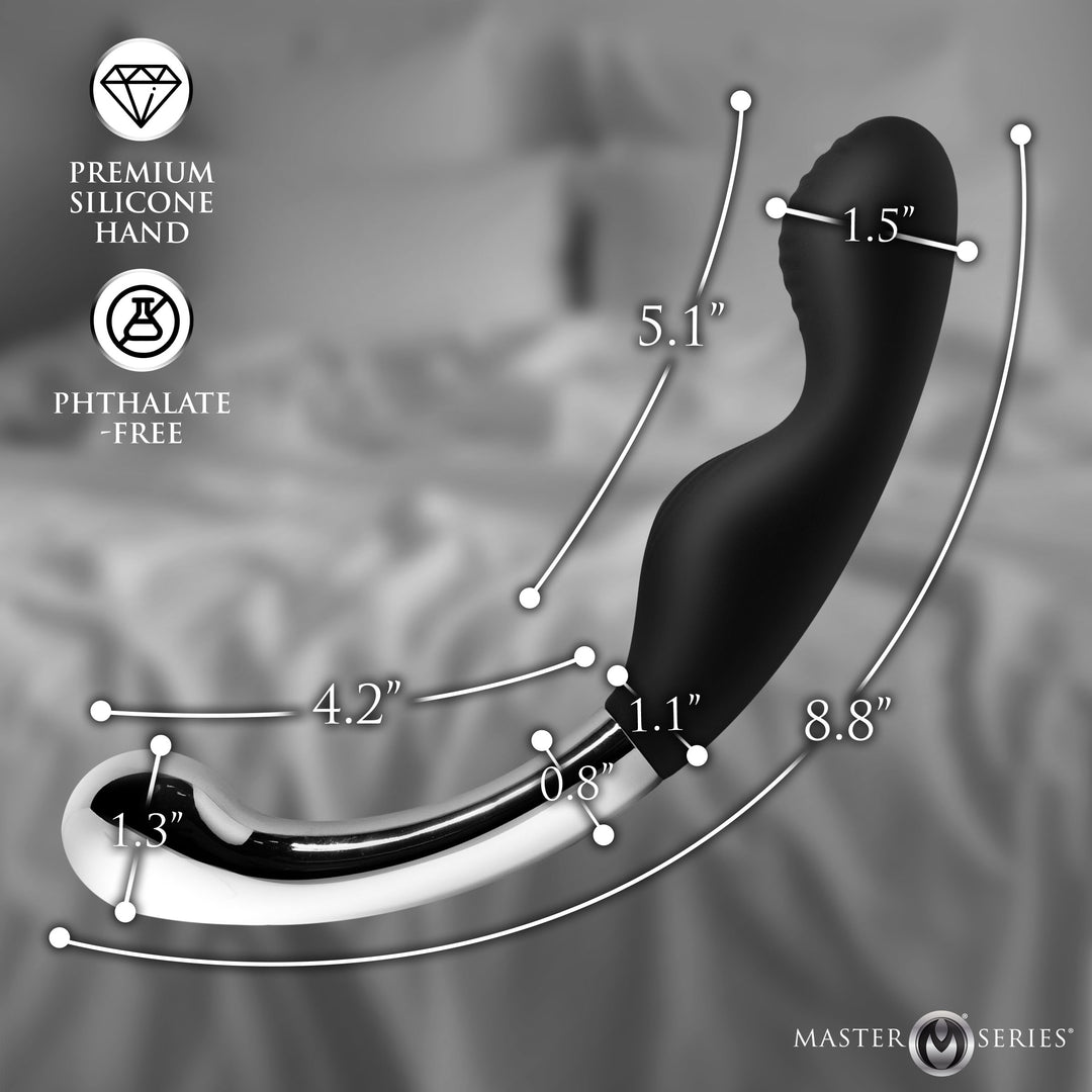 Master Series Dual Desire Double-Ended Silicone and Metal Dildo