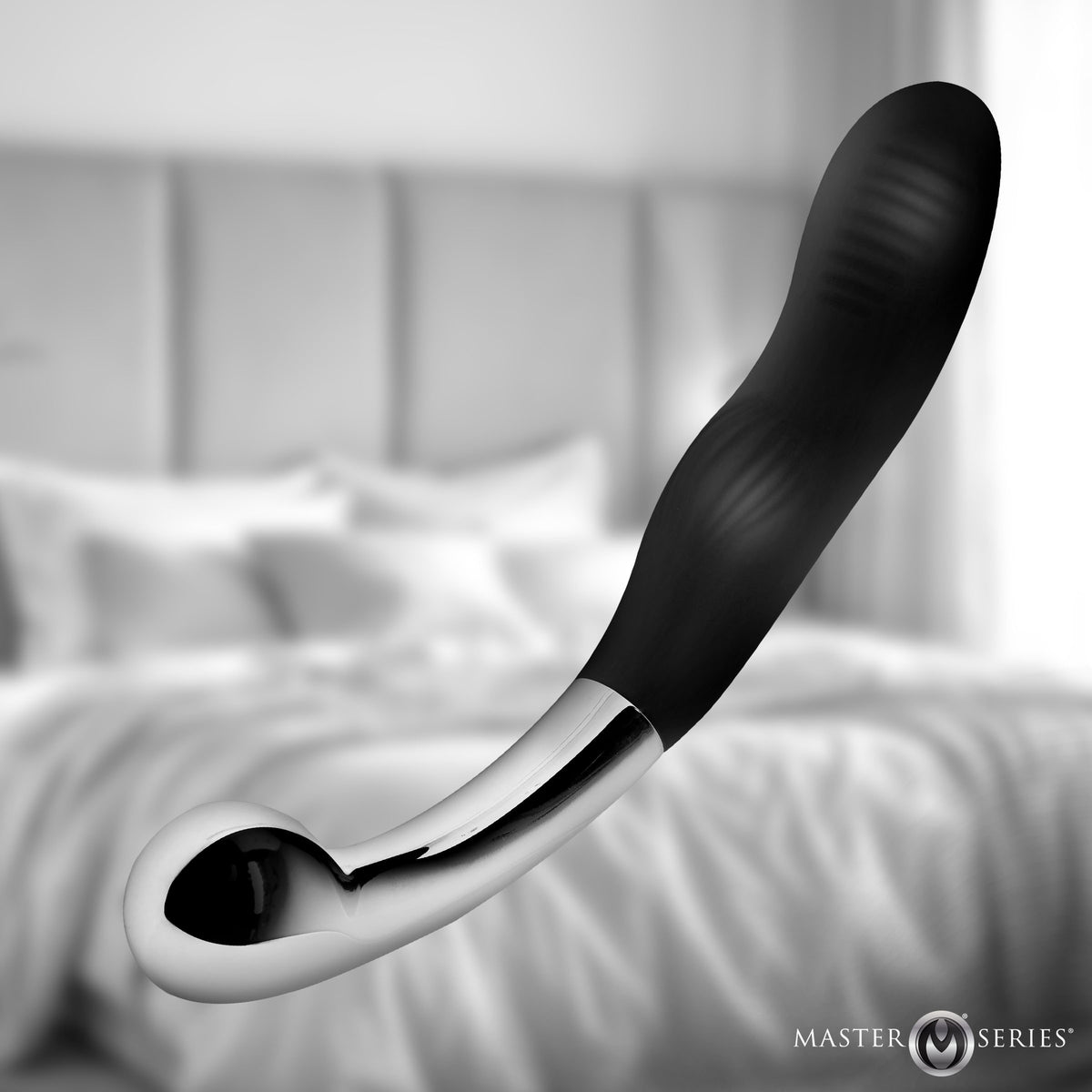 Master Series Dual Desire Double-Ended Silicone and Metal Dildo