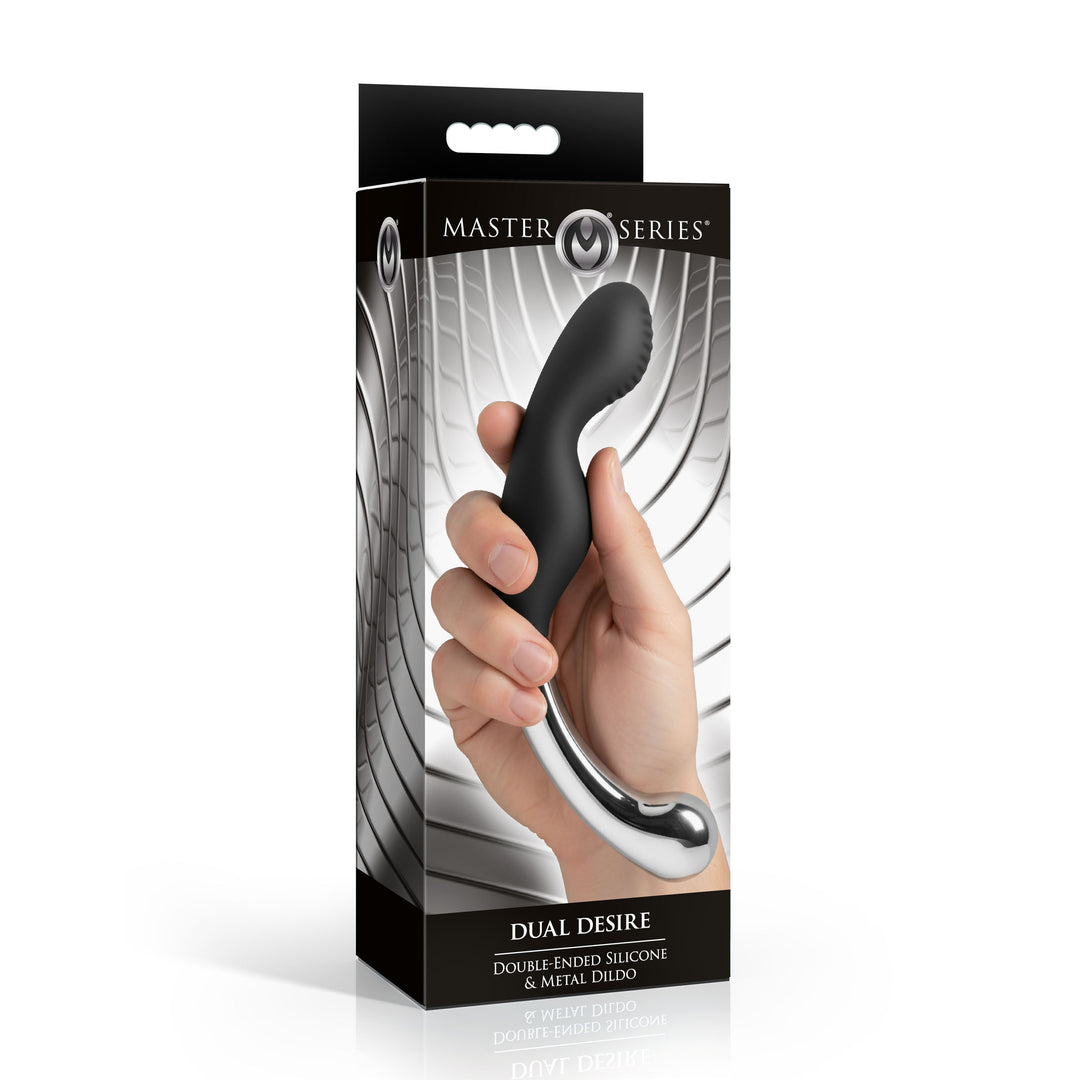 Master Series Dual Desire Double-Ended Silicone and Metal Dildo