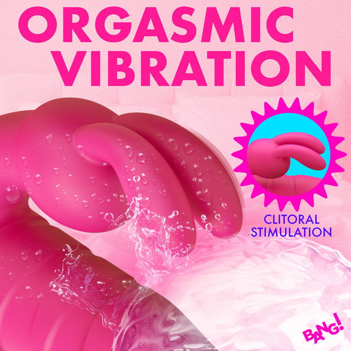 Bang! Thrusting G-Spot Rabbit Vibrator with Dual Motors in Pink
