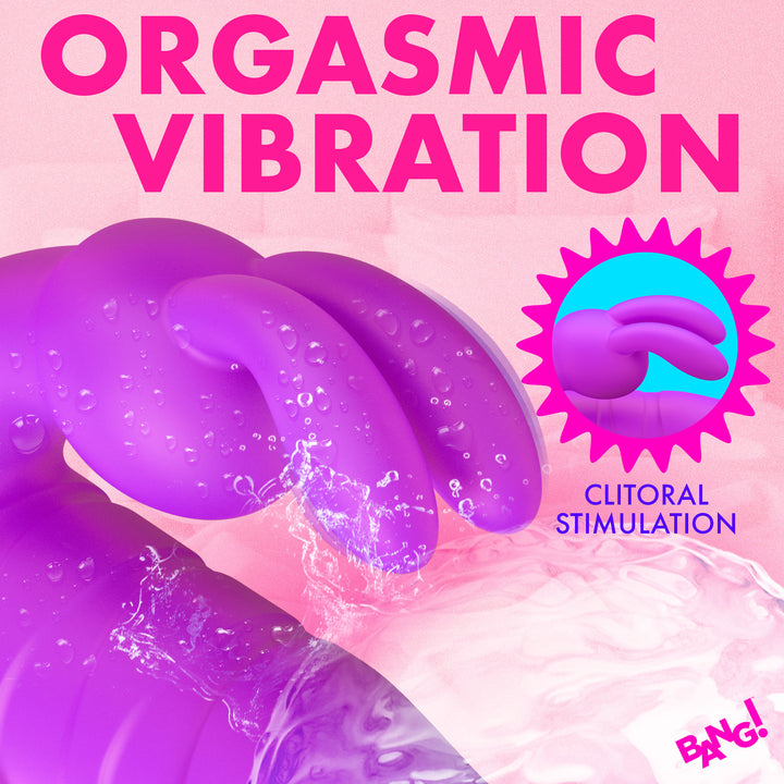 Bang! Thrusting G-Spot Rabbit Vibrator with Dual Motors in Purple