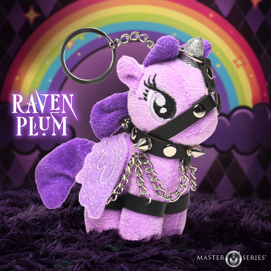 Master Series Bondage Pony Plush Keychain in Purple