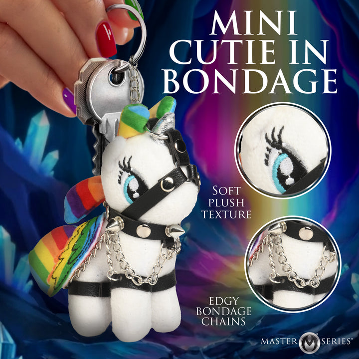 Master Series Bondage Pony Plush Keychain in Multi