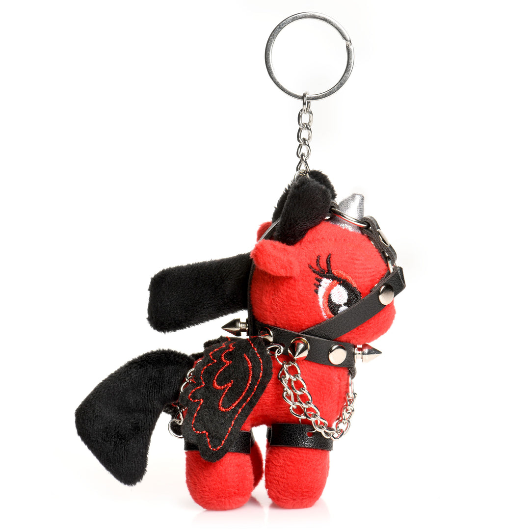 Master Series Bondage Pony Plush Keychain in Red