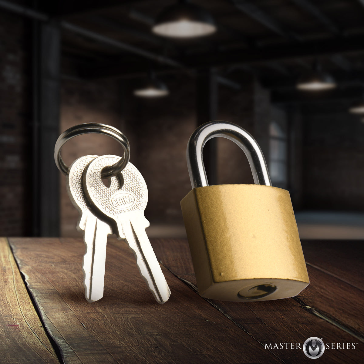 Brass Collar Padlock with 2 Keys