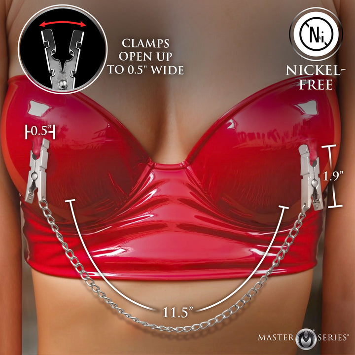 Master Series Naughty Pleasure Clothespin Nipple Clamps
